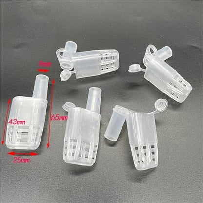 Queen Bee Cage 60Pcs Queen Bee Cages Beekeeping Protection Queen Bee Isolation Plastic White Move Queen Bee Beekeeping Tools for Beekeeping Supplies