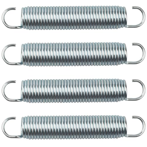 4 Pack 5-1/2 Inch 9625 Mechanical Extension Springs with Hook Ends | Rocking Horse Springs, Rocking Horse Spring Loaded, for Appliances, Automotive, Marine Vessels, Toys, Tools, Machinery