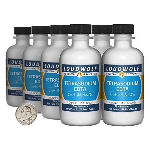 Tetrasodium EDTA / 2 Pounds / 8 Bottles / 99% Pure USP Food Grade/Fine Powder - size: 2 Pounds in 8 Bottles