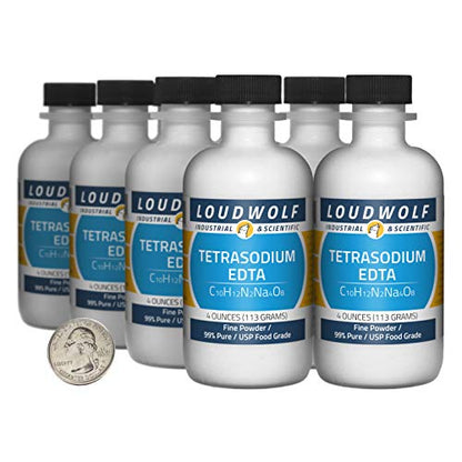 Tetrasodium EDTA / 2 Pounds / 8 Bottles / 99% Pure USP Food Grade/Fine Powder - size: 2 Pounds in 8 Bottles