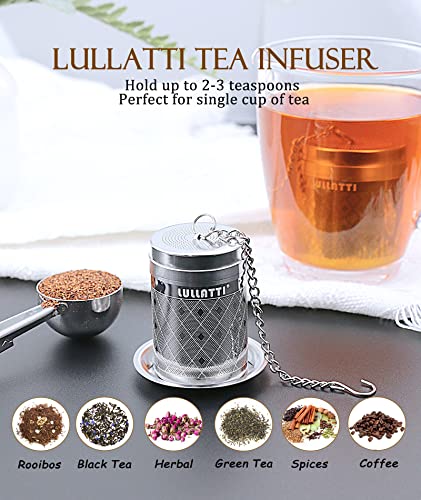 Tea Infuser (1 Pack), Extra Fine Mesh Loose Leaf Tea Steeper with Diamond Pattern & Extended Long Chain, 18/8 Stainless Steel Tea Ball Strainer for Brewing All Kinds of Tea - color: 1 Pack, size: Small-Diamond