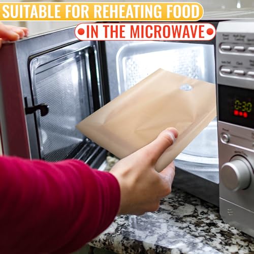 12 Pcs Non-Stick Grilled Cheese Toaster Bags Reusable Up To 50 Times - 6.3" x 6.3" Reusable Toaster Bags for Grilled Cheese Sandwiches and Panini | Mess-Free, Easy to Clean and Heat-Resistant Material