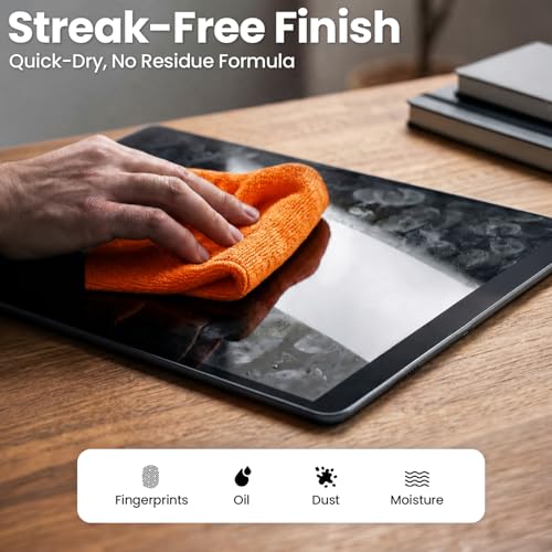 Screen Cleaner Spray - TV Screen Cleaner Spray and Microfiber Cloth kit, Computer Screen Cleaner & Car Screen Cleaner for TV, Monitor, Laptop, MacBook, iPad, iPhone and Electronic Devices - 2 Pack