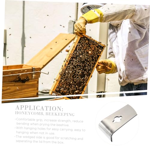 Toyvian Beehive Scraper Tool with Handle Hive Frame Lifter Cleaner Essential Beekeeping Supply for Easy Hive Maintenance and Frame Separation