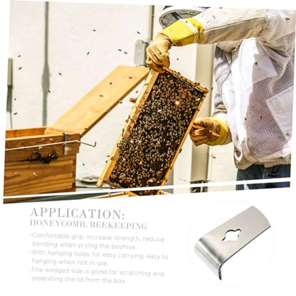 Toyvian Beehive Scraper Tool with Handle Hive Frame Lifter Cleaner Essential Beekeeping Supply for Easy Hive Maintenance and Frame Separation