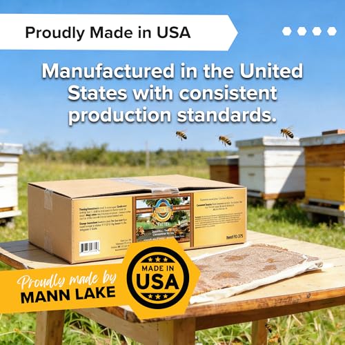 Mann Lake Ultra Bee Pollen Substitute Patties, High Protein Honey Bee Food with Vitamins & Amino Acids for Spring, Fall Brood Boost & Winter Colony Survival, Animal Byproduct Free, Made in USA, 40 Lbs - size: 40 Pound (Pack of 1), style: Ultra Bee