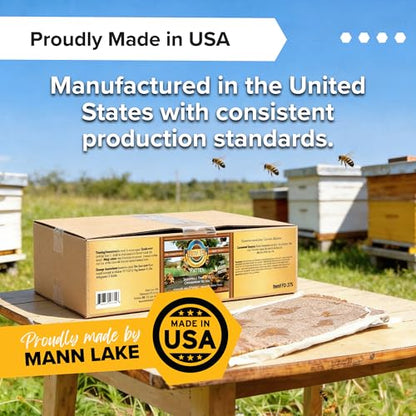 Mann Lake Ultra Bee Pollen Substitute Patties, High Protein Honey Bee Food with Vitamins & Amino Acids for Spring, Fall Brood Boost & Winter Colony Survival, Animal Byproduct Free, Made in USA, 40 Lbs - size: 40 Pound (Pack of 1), style: Ultra Bee
