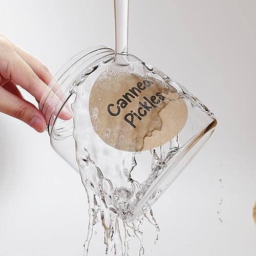 Dissolvable Canning Labels 2.5in Round, Removable Kraft Mason Jar Stickers - size: 2.5 inch