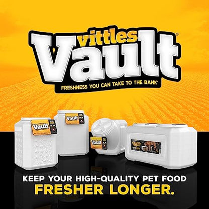 Gamma2 Vittles Vault Dog Food Storage Container with Airtight Lid, holds up to 10-15 Pounds of Dry Pet Food, Cat Kibble and Bird Feed, BPA Free, Made in USA, Without Scoop
