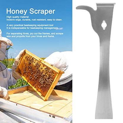 Honey Scraper Knife,Honey Uncapping Scraper,Stainless Steel Multifunctional Beekeeping Tool,Stainless Steel Beehive Frame Cleaner,Beekeeping Apiculture Tool