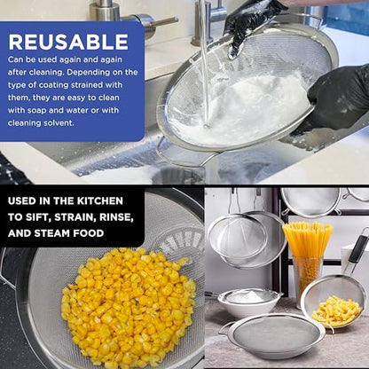 Master Elite 60 Mesh Stainless Steel Paint Strainer, 2 Pack - Fits Over 5 Gallon Paint Bucket Cans, Strains Filters Removes Debris, Particles, Impurities from Coating and Liquids - Drain, Rinse Food