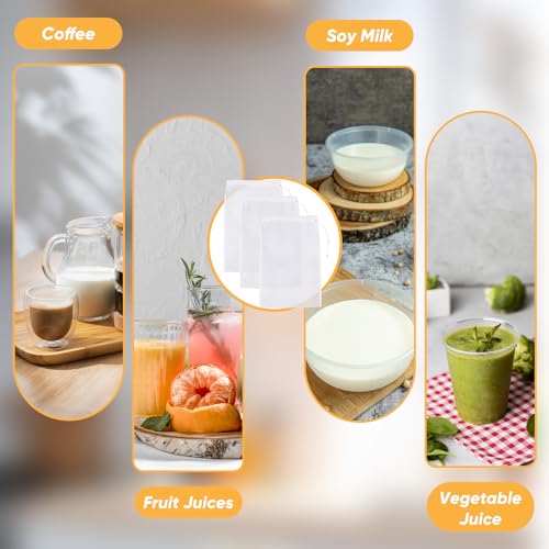 6Pack Nut Bag Strainer 14 x 10 Inch Cheesecloth Bags for Straining Nylon Cheese Cloth Bags Reusable Nut Milk Bag 200 Mesh Fine Mesh Bag for Straining Fruit Juice Cheese Coffee Tofu Yogurt Tea - size: 14 x 10Inch