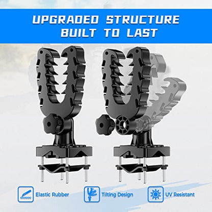 KEMIMOTO Tool Holder for ATV, Hunting Tool Mount, Bow Rack Grips with Rubber Straps Compatible with Hunting Bike Treestand Mobility Scooter