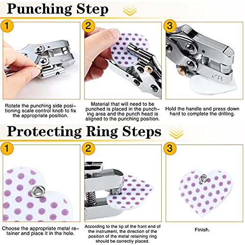 Honoson 3/16 Inch Grommet Tool Kit Eyelet Plier Set Hole Punch Grommet Hand Press Pliers with 200 Pieces of Eyelets for Shoes Clothes Bags(Gold, Silver, Grey, Copper) - color: Gold, Silver, Grey, Copper, size: 3/16 Inch
