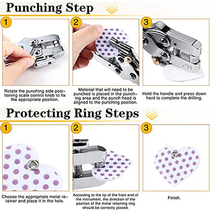 Honoson 3/16 Inch Grommet Tool Kit Eyelet Plier Set Hole Punch Grommet Hand Press Pliers with 200 Pieces of Eyelets for Shoes Clothes Bags(Gold, Silver, Grey, Copper) - color: Gold, Silver, Grey, Copper, size: 3/16 Inch