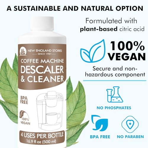 New England Stories 8 Uses Descaling Solution Compatible with Keurig - 33.8oz Coffee Machine Descaler, Espresso Coffee Maker Cleaner, Coffee Pot Limescale Remover - style: Descaling Solution for keurig