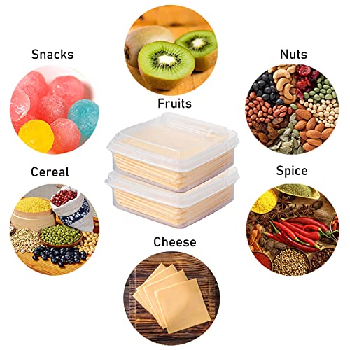 2 Pack-Plastic Sliced Cheese Storage Containers with lids Airtight Keeps Cheese Fresh and Delicious Cheese Container for Fridge