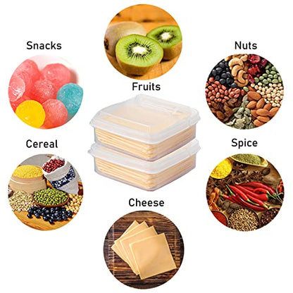 2 Pack-Plastic Sliced Cheese Storage Containers with lids Airtight Keeps Cheese Fresh and Delicious Cheese Container for Fridge