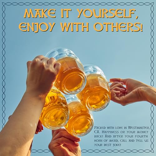 Jigger N' Dash Mead Making Kit - Reusable Do-It-Yourself Honey Mead Making Kit - Mead Kit Complete - All the Mead Supplies You Need Makes 1 Gallon of Mead – Mead Brewing Kit Home Brewing Starter Sets