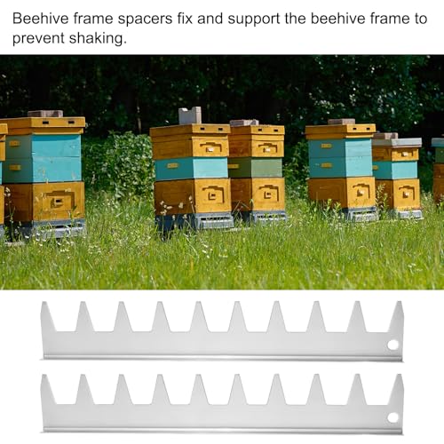 uxcell Beehive Frame Strips Spacers 37x6cm Stainless Steel Metal Spacers Beekeeping Tool Equipment, Silver Tone