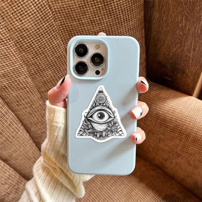 Yoksas 50Pcs Eye of Providence Stickers - Waterproof Vinyl Mysterious All Seeing Eye Aldults Stickers for Laptops,Water Bottles,Scrapbooking,Journals,Bumper - color: All Seeing Eye