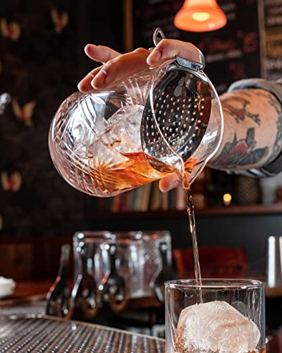 Piña Barware's The Bender - Stainless Steel Commercial Bent Handle Julep Style Cocktail Bar Strainer, Polished Finish Commercial Bar Pack - color: Mirror Polished, 6 Strainer Bar Pack