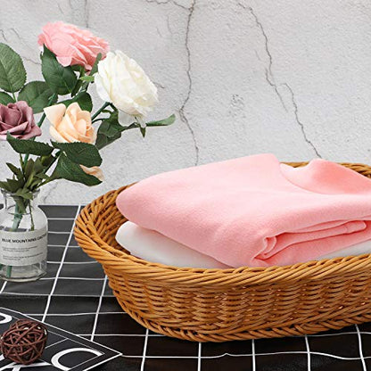 EUSOAR Wicker Basket, 12.2"x 7.9"x 2.8" 3pcs Tabletop Food Serving Baskets Trays, Bread Proofing Basket, Food Fruit Vegetables Sundries Storage Basket for Restaurant Bakery Family Party