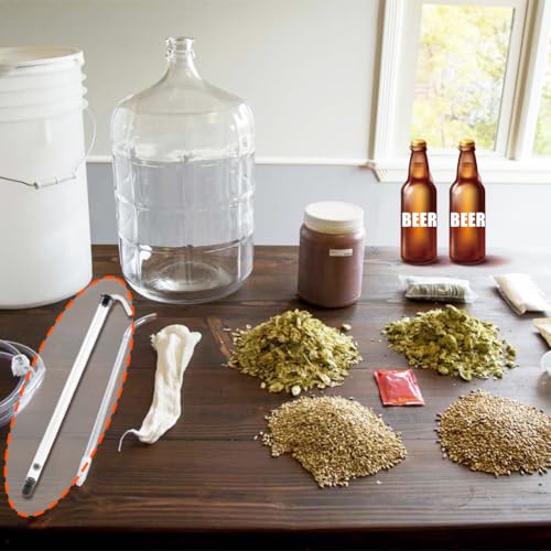 Auto Siphon Mini, Clear Siphons with Food Grade Vinyl Hose Regular Siphoning Transfer Pump Bottle Easy Home Brewing Winemaking Kit Effortless Bottling for 1 Gallon Jugs Wine Beer Mead Kombucha