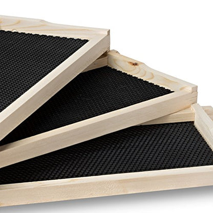 Honey Keeper Beehive 10 Frame Kit Super Box and 10 Deep Frames with Foundations for Langstroth Beekeeping - style: non-waxed