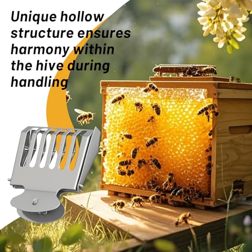 5 PCS Stainless Steel Queen Bee Cage Catcher Clip, Durable Beekeeping Tool for Safe Hive Management, Essential Beekeeper Supplies for Apiculture