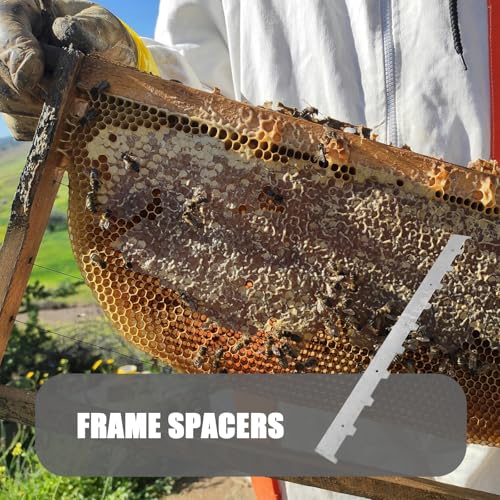 Luxshiny 2pcs Beekeeping Frame Spacers Metal Hive Frame Ends Strips for Beehive Box Anti-Rotation Hive Management Tool for Beekeeping Supplies