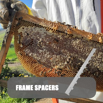 Luxshiny 2pcs Beekeeping Frame Spacers Metal Hive Frame Ends Strips for Beehive Box Anti-Rotation Hive Management Tool for Beekeeping Supplies