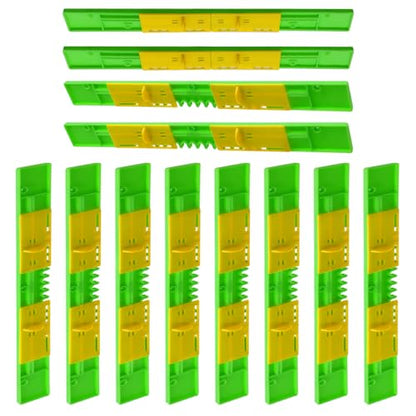 12 Pack Bee Hive Entrance Reducer for Beekeeping Bee Hive Nuc Box Entrance Gates Plastic Mouse Guard for Beehive Adjustable Beehive Entrance Gate Beekeeping Supplies Beehive Tool, Length 14.76 Inch - size: Entrance Reducers-12 Pack
