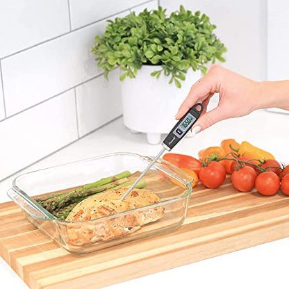 Escali DH1 Gourmet Digital Meat Thermometer with Extra Long Probe, NSF Certified, Black - color: Black