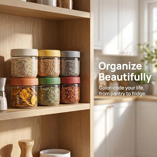 EONJOE 8 oz Small Glass Containers with Lids, Food Storage Jars, 6pk | Perfect for Chia Pudding Jam Snacks Yogurt Overnight Oats Candy ,Dishwasher safe,Airtight - size: 8oz
