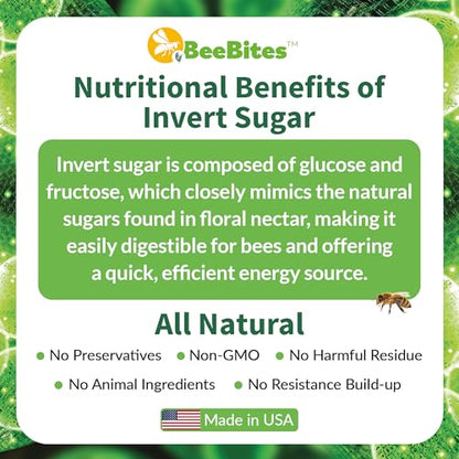 BeeBites: SuperFood for Healthy Hives - Honey Bee Fondant with Spirulina and Chlorella - Probiotics Powered by Algae - Best Food for Queen Immunity - 10 Bars (50g Each) - size: 1 Count (Pack of 10)