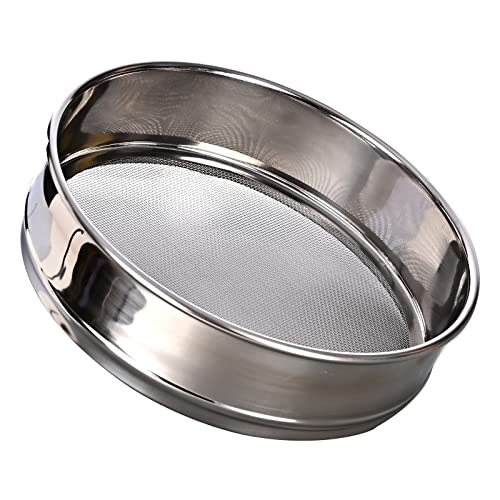 LABALPHA 5 Mesh Lab Sieves, Test Sieve #5 Mesh, 8'' Diameter, 304 Stainless Steel Wire Cloth (4mm) - size: 5 mesh (4mm)