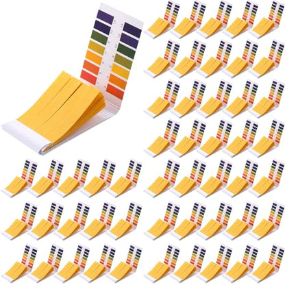 Handepo 50 Pack pH Test Strips 1-14 Universal pH Test Paper Full Range Litmus Test Paper Strips pH Test 4000 Strips for Teaching, Student, Chemistry Experiment, Saliva Urine Water Soil