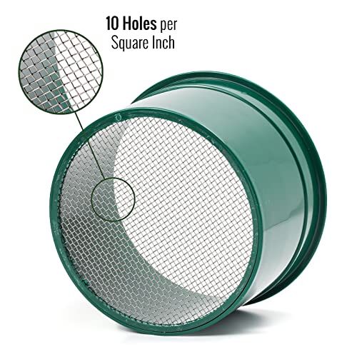 ASR Outdoor Gold Rush Sifting Classifier Sieve Mini 6 Inch Prospect Pan 10 Holes per Sq Inch - size: 10 Holes per Square Inch