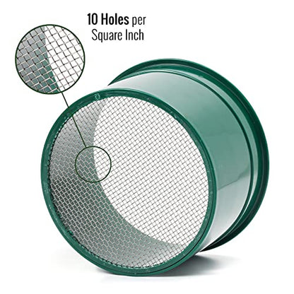 ASR Outdoor Gold Rush Sifting Classifier Sieve Mini 6 Inch Prospect Pan 10 Holes per Sq Inch - size: 10 Holes per Square Inch