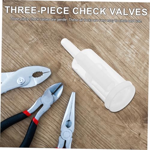 Healifty 3sets One Way Air Locks for Homebrewing Practical Wine Vent Check Valves Easy to Clean Material for Fermenting Beer Wine and Sauerkraut 6pcs*3