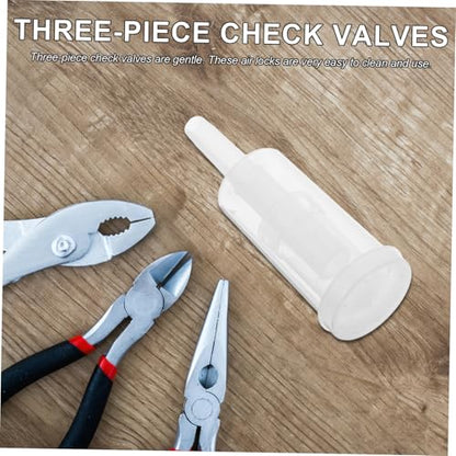 Healifty 3sets One Way Air Locks for Homebrewing Practical Wine Vent Check Valves Easy to Clean Material for Fermenting Beer Wine and Sauerkraut 6pcs*3