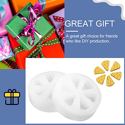 jojofuny 2inch Mini Cheese Silicone Mold, 2pcs Miniature 3D Silicone Mold for Dollhouse Soap Making, DIY Dessert Baking, Candle Making - color: Transparent, size: 5.5X5.5X1.5CM