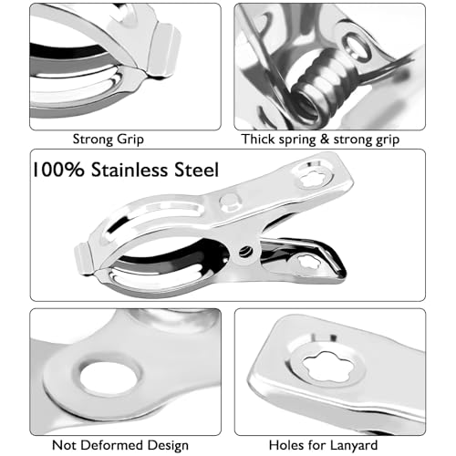 BESTEEL Upgraded 240 PCS Garden Clips, Greenhouse Clamps 100% Stainless Steel Heavy Duty Greenhuose Clips for Netting - Strong Grip to Hold Down Shade Cloth or Plant Cover on Garden Greenhouse Hoops - size: 240PCS