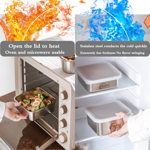 Square Colander Set, 304 Stainless Steel with PE Lid, Storage Container, Tofu Drainer, Back of House Preparation, Washing and Drainage Tools, Refrigerator Storage, Picnic Party (2000ML) - color: Square-2000ml