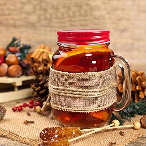 Chuangdi 30 Packs Mason Jar Lids Bulk Regular Mouth Canning Lids Leak Proof Secure Mason Storage Solid Caps(Red,Steel) - color: Red