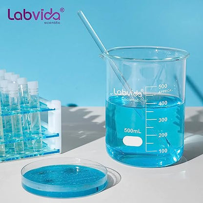 Glass Beaker, Vol. 3000ml, 3.3 Borosilicate Griffin Low Form with Printed Graduation,LVA022 - style: Vol.3000ml