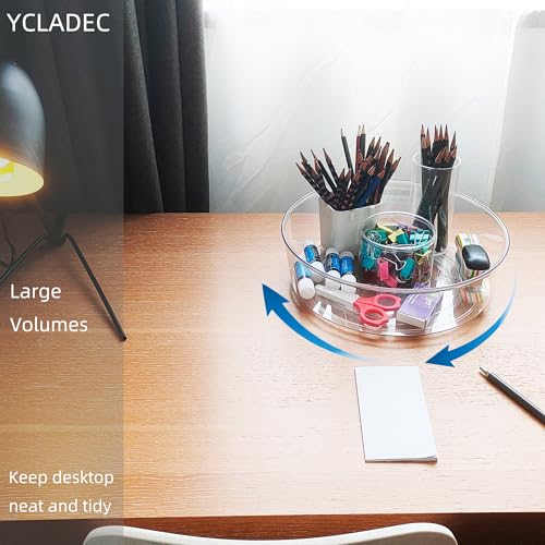 6 Pack Lazy Susan 11.5" Inch Turntable Organizer Organization Storage Container Bins Spice Rack Cabinet Rotating Condiment for Pantry Countertop Kitchen Vanity Bathroom Jewelry Holder Clear - size: 11.5 inch 6pack