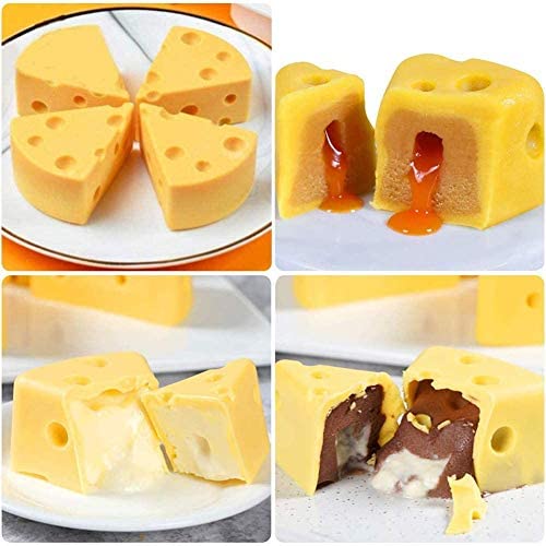Cheese Shape Silicone Mold, Non-Stick Silicone Baking Mold for Ice Cube Tray Chocolate, Cake, Jelly, Mousse cake Pastry for Household Kitchen