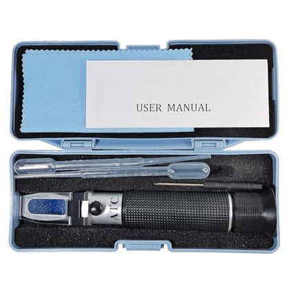 Agriculture Solutions Alcohol Refractometer for Spirit Alcohol Volume Percent Measurement with Automatic Temperature Compensation (ATC), Range 0-80% v/v.